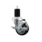 Service Caster 3.5'' SS Thermoplastic Rubber Swivel 1-3/4'' Expanding Stem Caster with Brake SCC-SSEX20S3514-TPRB-TLB-134 - alternate 1